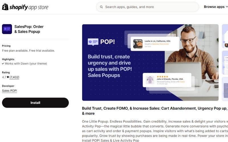 SalesPop: Order & Sales Popup
